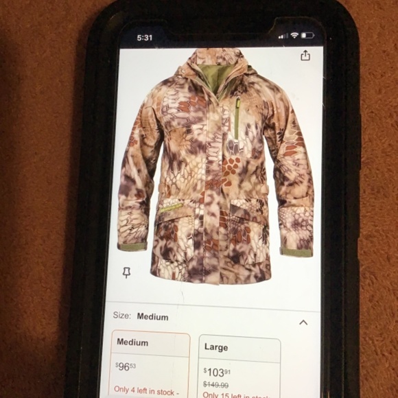 🔥NWOT SEE PHOTOS, SIZE MEDIUM YOUTH/ SMALL BUILT MAN, HUNTING / ALL WEATHER - Picture 4 of 5